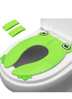 Gonice Toilet Seat Cover | Folding Travel Toilet Seat for Children and Potty Training | Portable Silicone Toilet Seat for Toddlers, Boys & Girls with Non-Slip Silicone Pads | Recyclable Toilet Seat  - Image 2