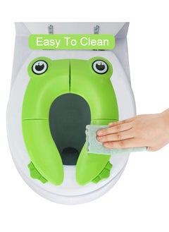 Gonice Toilet Seat Cover | Folding Travel Toilet Seat for Children and Potty Training | Portable Silicone Toilet Seat for Toddlers, Boys & Girls with Non-Slip Silicone Pads | Recyclable Toilet Seat  - Image 5