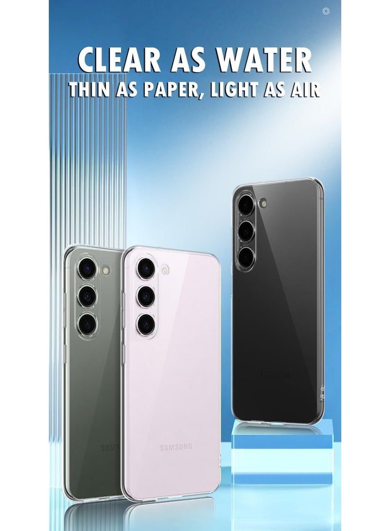 MIGOFAST S23 Plus Case Clear Slim Thin Flexible TPU with Scratch-Resistant Gel Rubber Soft Silicone Protective Phone Case Cover Galaxy S23 Plus Transparent) - Image 3