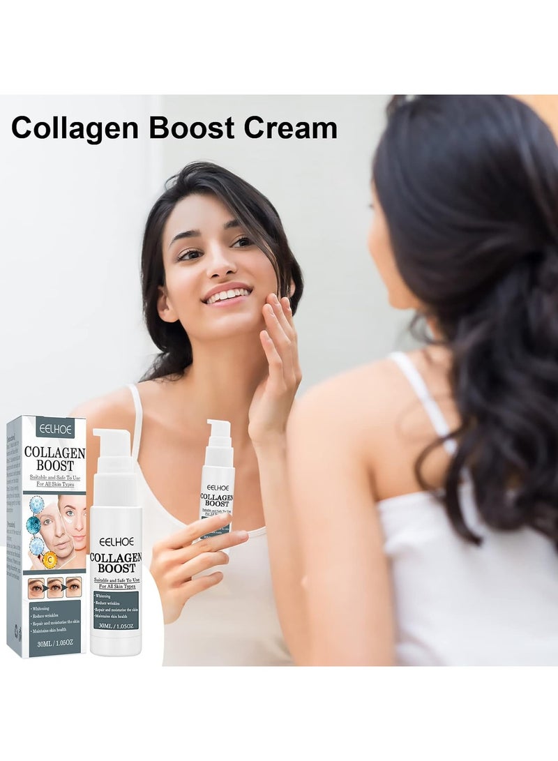 Eelhoe Collagen Boost Anti-aging Serum Anti Wrinkle Cream Women, Pore Shrink Face Serum Hyaluronic Acid Moisturizing Nourish Essence 30ml - Image 2