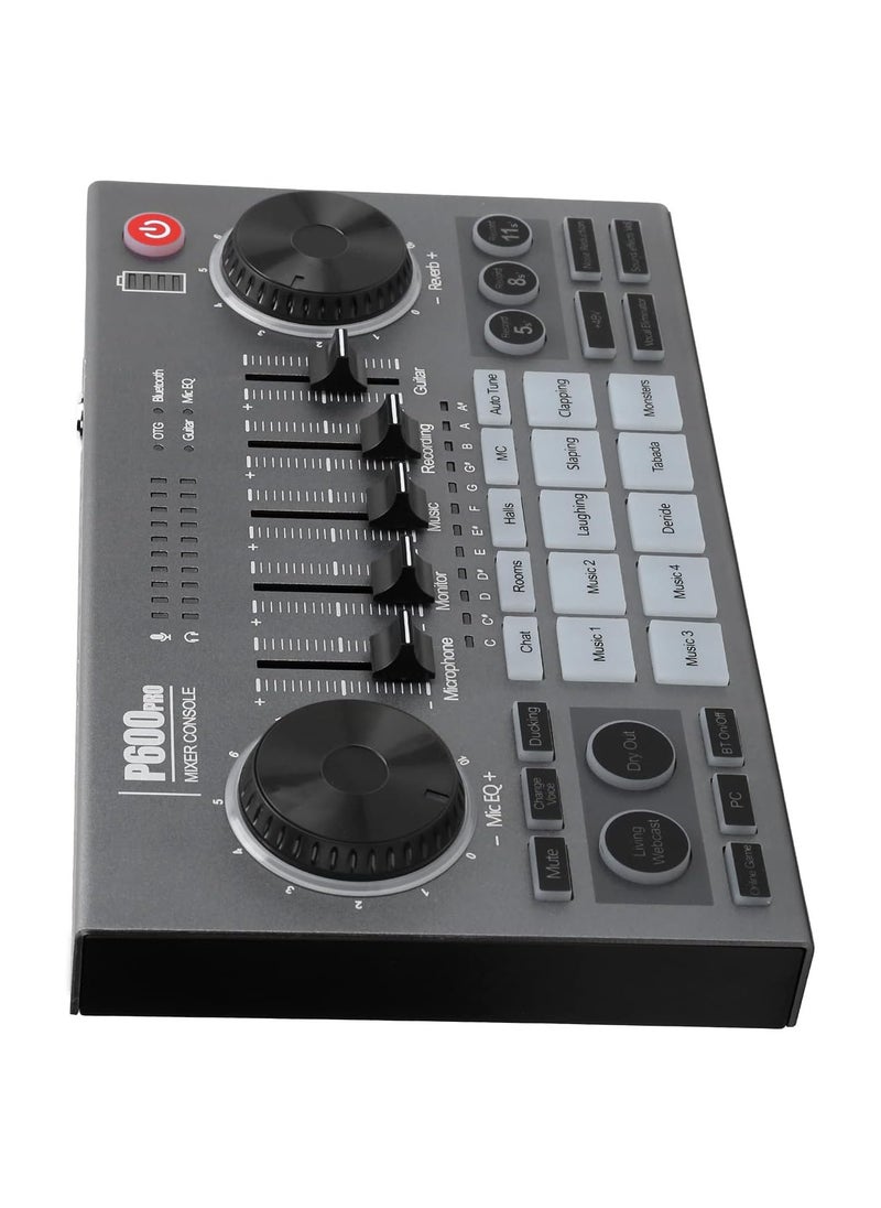 GGOOT BT Live Sound Card, USB OTG Voice Changer, OTG Action Indicator Audio Sound Mixer with Sound Effects for Mobile Phone/Computer Live Stream Recording  - Image 5