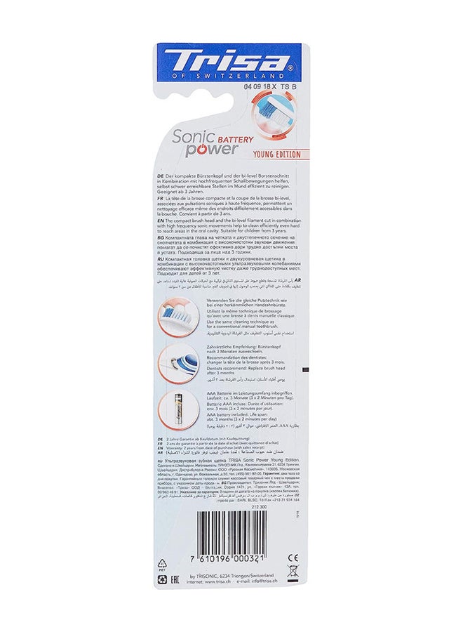 TRISA Sonic Power Battery Young Edition - Compact Head Assorted Color - Image 3