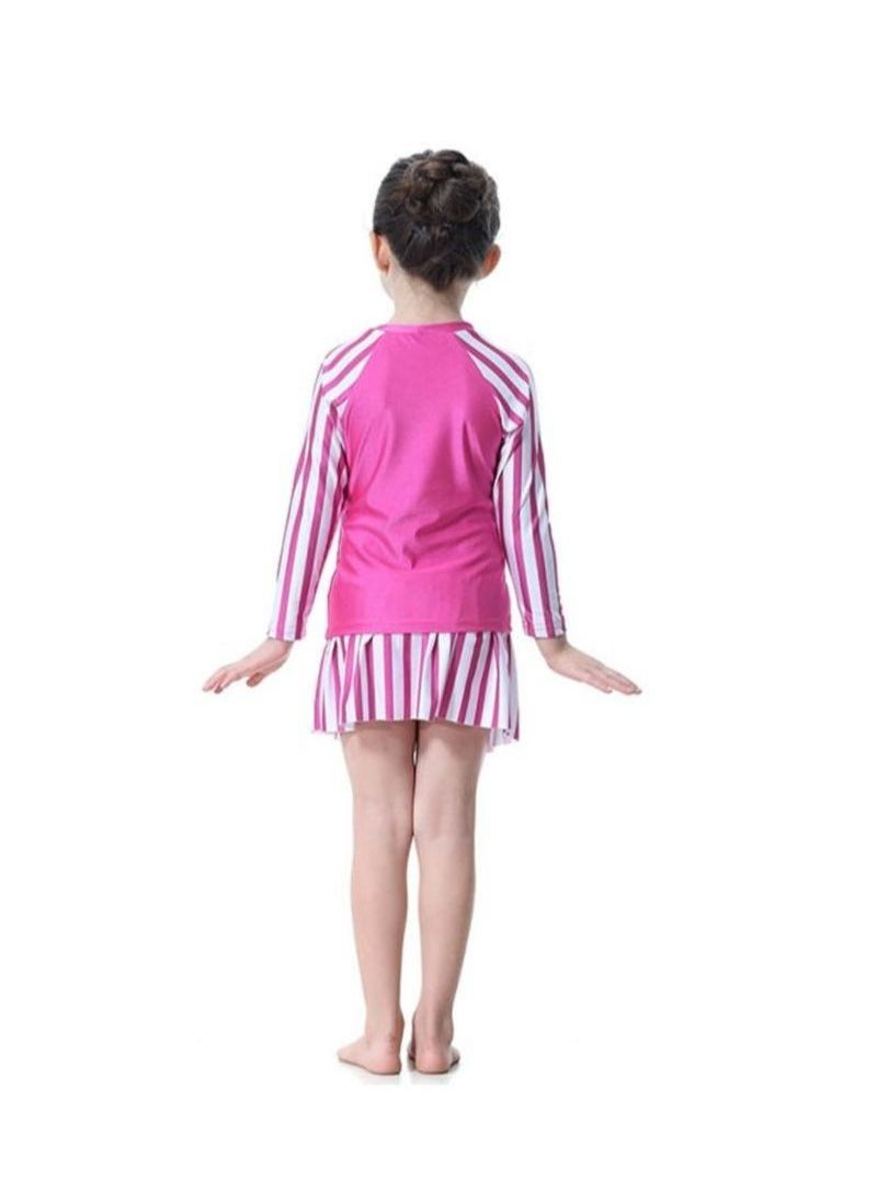 3-Piece Long Sleeve Strip Pattern Burkini Pink/White - pzsku/ZC25E4EF5DF822CE479CCZ/45/_/1655490708/6a6a2bf5-1291-4292-89f9-73a79e493b65