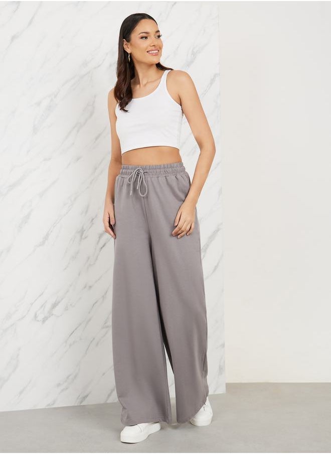 Styli - Drawcord Waistband Flared Jogger with Pocket - Image 1