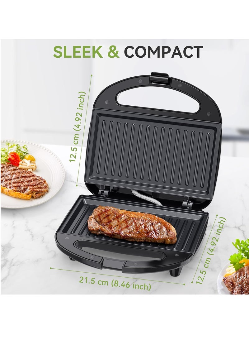 كليكون شواية ساندويتش غير لاصقة من ريفورا بقدرة 750 واط KGT-810 - ماكينة صنع السندوتشات / مكابس البانيني مع نظام قفل بمقبض، ضوء مؤشر، حماية من الحرارة الزائدة | الاجهزة - Image 1