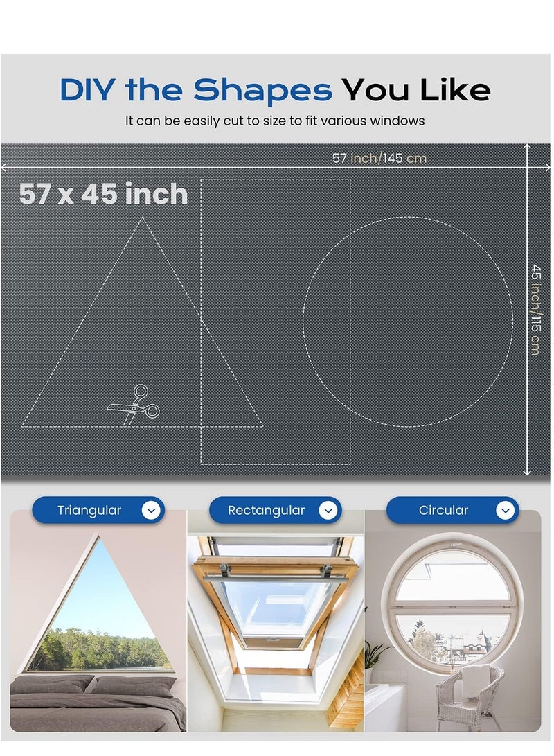 Generic Self-Adhesive Portable Blackout Curtains for Bedroom Nursery Loft Travel RV Car Length 1 M Width 1.45 M  - Image 4