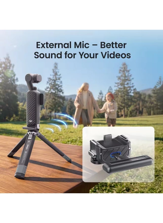 aMagisn Magnetic Quick‑Release Base Mount for DJI Osmo Pocket 4P / 4 / 3, Built‑in Type‑C Port for Microphone Input & Charging, Gimbal Camera Expansion Accessory - Image 4