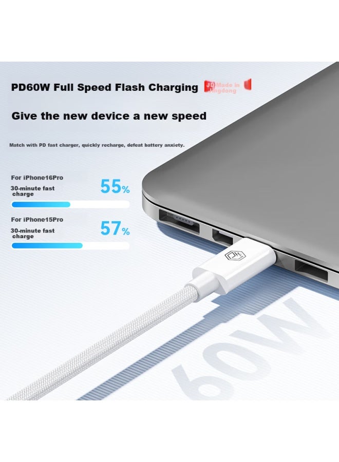 JD.com Jd Jingzao Apple 16/15 Charging Cable Type-c Data Cable Dual Head Pd60w Fast Charge Ctoc Car Charger For Iphone 16/15 Pro Max Mobile Phone Ipad Tablet Laptop - Image 1