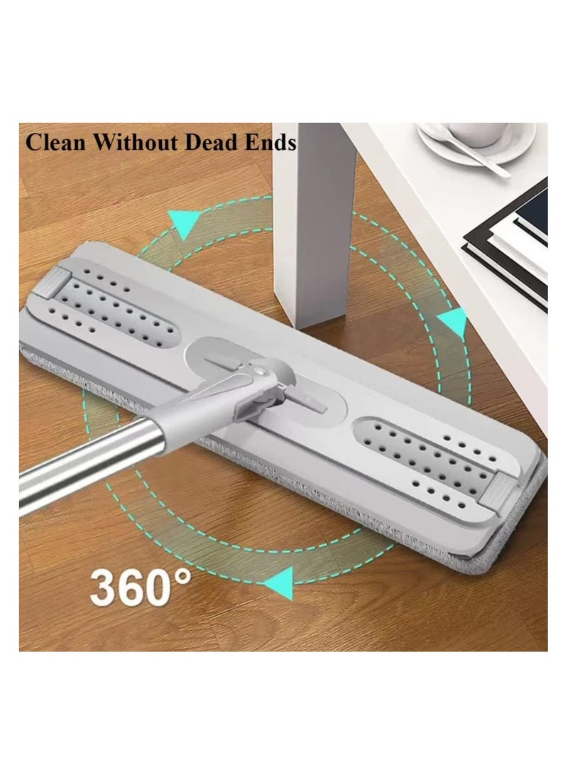 Joyelink Mop and Bucket with Wringer Set,Hands Free Flat Floor Mop and Bucket Set for Home Floor Cleaning,Stainless-Steel Handle 4 Washable & Reusable Microfiber Pads for Hardwood Laminate Floors - Image 4