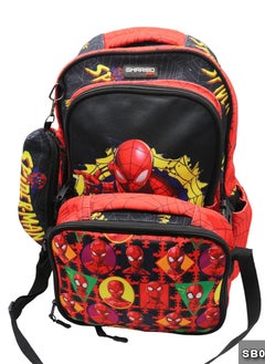 Gharibo Bags School backpack with lunchbag Size 17 model 32 SpiderMan2  - Image 1