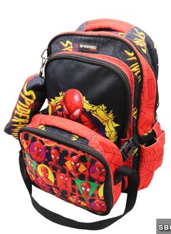 Gharibo Bags School backpack with lunchbag Size 17 model 32 SpiderMan2  - Image 4