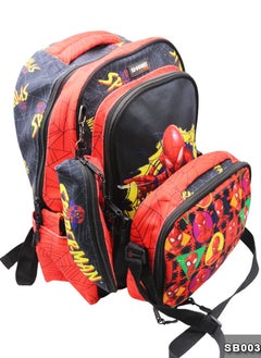 Gharibo Bags School backpack with lunchbag Size 17 model 32 SpiderMan2  - Image 3