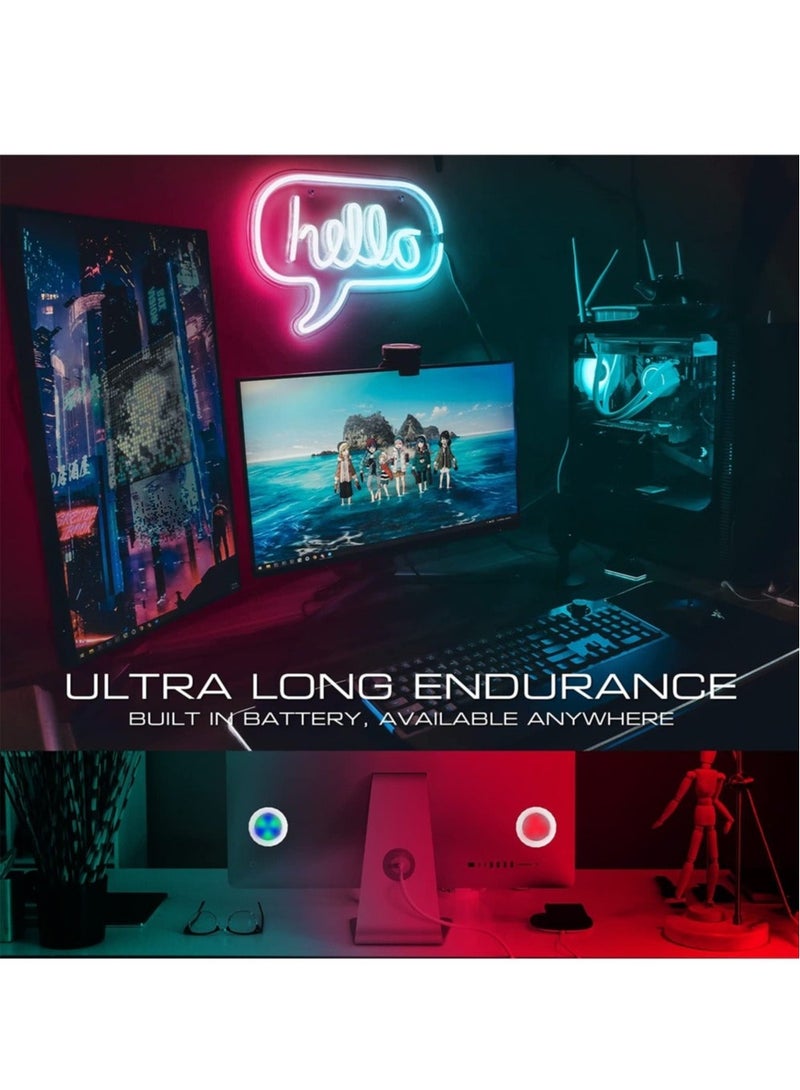 كابتن تيك ضوء LED، ضوء جو رومانسي، مصباح ملحقات الإضاءة الداخلية للسيارة LED، 7 ألوان، قابل لإعادة الشحن، مصباح بجانب السرير، أضواء USB صغيرة للجو، ضوء قراءة ليلي محمول - Image 3