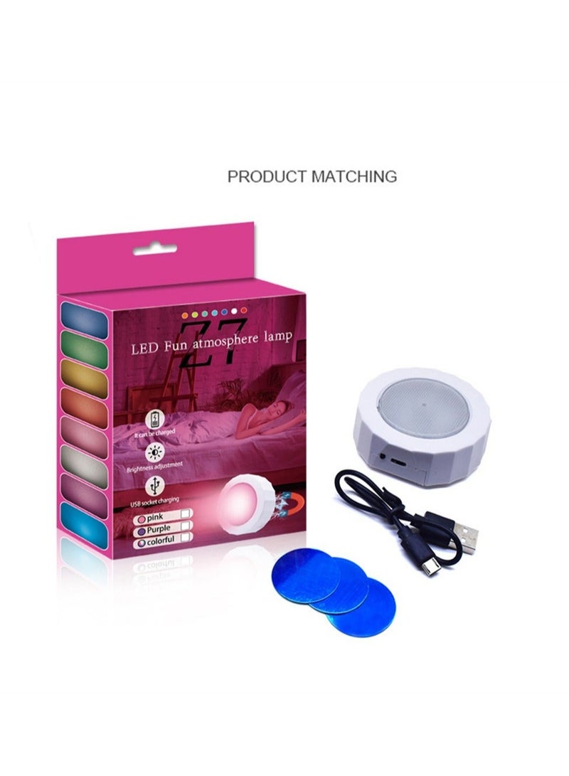 كابتن تيك ضوء LED، ضوء جو رومانسي، مصباح ملحقات الإضاءة الداخلية للسيارة LED، 7 ألوان، قابل لإعادة الشحن، مصباح بجانب السرير، أضواء USB صغيرة للجو، ضوء قراءة ليلي محمول - Image 5