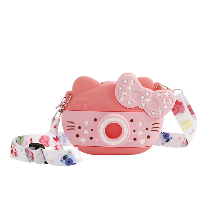 Syga Girls Cute Cartoon Camera-Shaped Kids Shoulder Bag – Soft Silicone Crossbody Bag with Adjustable Strap for Girls - Image 1