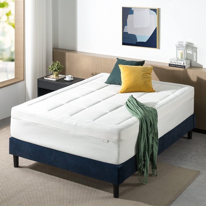 4 INCH CLOUD MEMORY FOAM MATTRESS TOPPER QUILTED PLUSH GREEN TEA INFUSED KING SIZE
