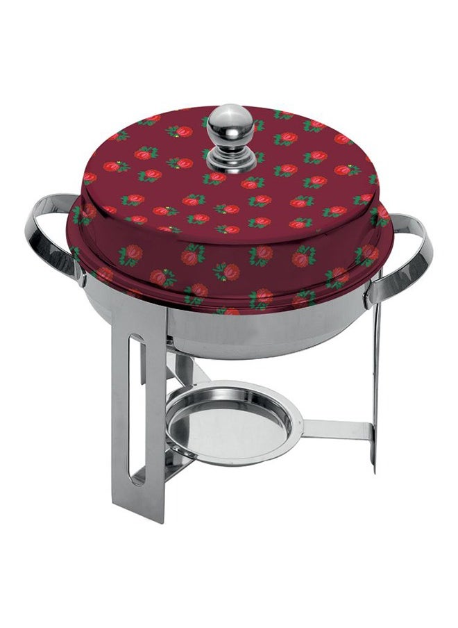Alsaif Nora Indian Stainless Steel Round Heater M.10L - Dark Red  - Image 1