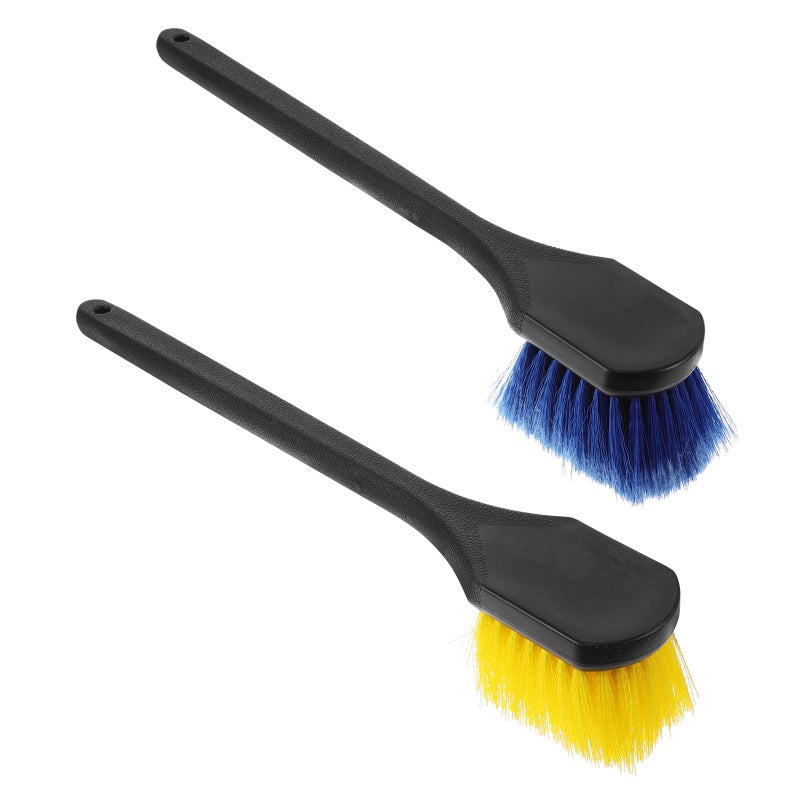 2pcs Handle Wheel Cleaning Brush Wheel Cleaning Brushes Car Wash Brushes Tire Cleaner Brush Wheel Brush Auto Wheel Cleaning Brush - Image 4