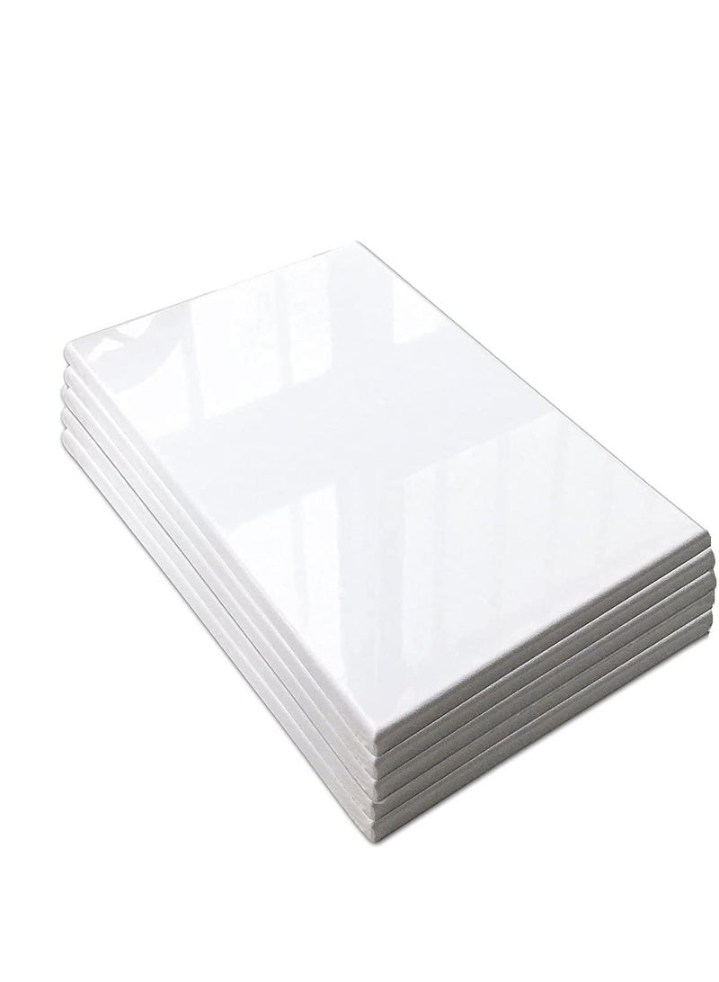 Terabyte 12-Piece Blank 280gsm Cotton Pre-Stretched Canvas Board Set 20x30cm - Image 1