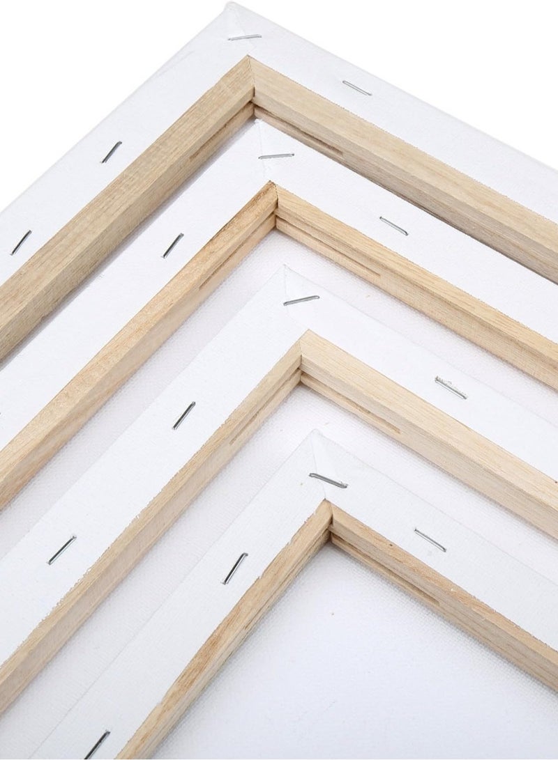 Terabyte 12-Piece Blank 280gsm Cotton Pre-Stretched Canvas Board Set 20x30cm - Image 3