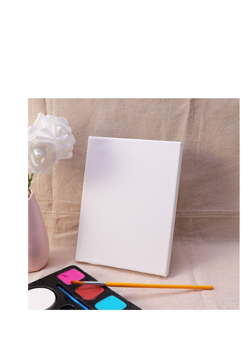 Terabyte 12-Piece Blank 280gsm Cotton Pre-Stretched Canvas Board Set 20x30cm - Image 2