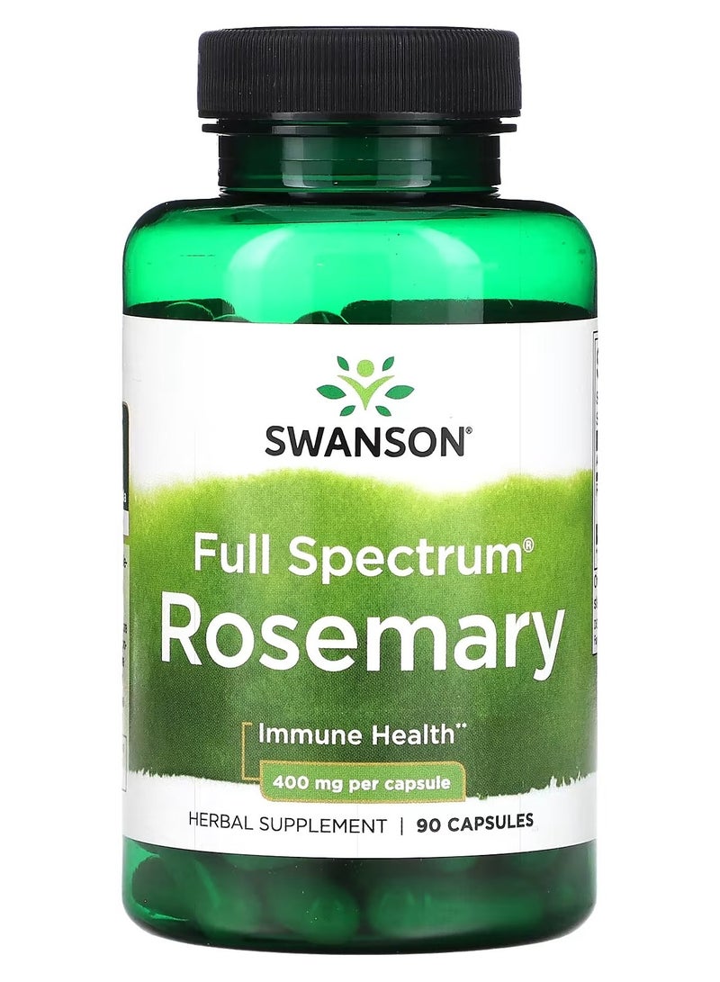 Swanson, Full Spectrum® Rosemary, 400 mg, 90 Capsules