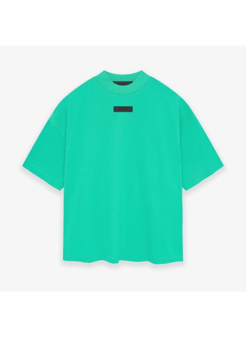 2024 spring and summer new FOG simple solid color casual round neck pullover short sleeve men and women same style one piece batch delivery Thin leaf green