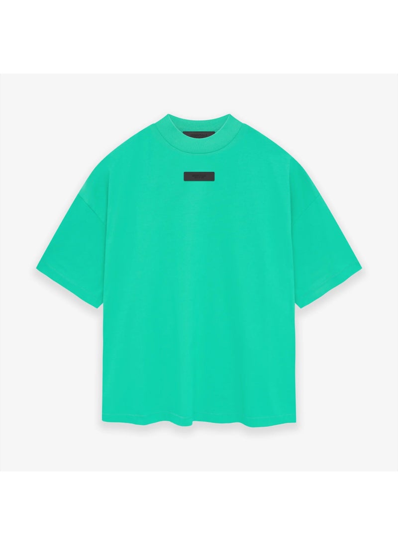 Generic - 2024 Spring Summer New FOG SimpleSolid Color Casual Round Neck Pullovers Short Sleeves Men Womens Same Style Batched Delivery Thin leaf green - Image 1
