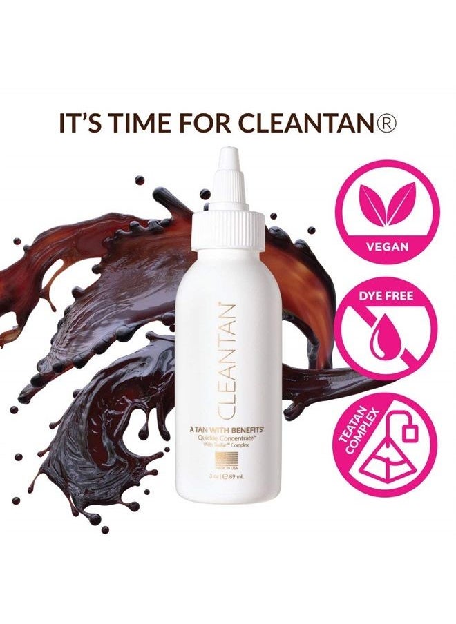 CLEANTAN - self tan concentrate tanning drops, add liquid tanner drops to any lotion, serum, or oil to make a custom dream sunless tanner, zero odor or streaks, non-toxic MINI Try Me Size (10 ML (10 ML) - Image 1