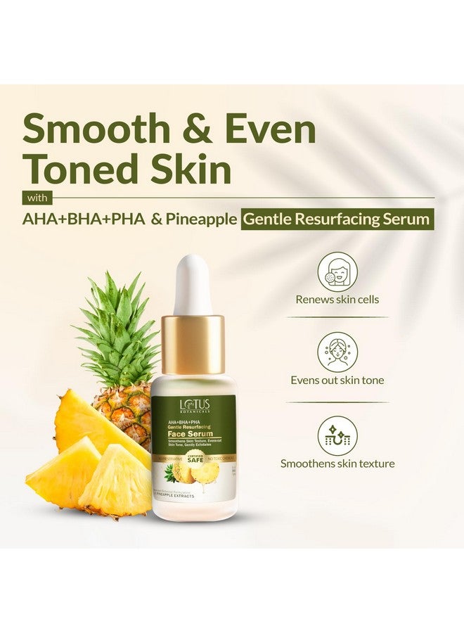 LOTUS BOTANICALS Aha+Bha+Pha & Pineapple Gentle Resurfacing Face Serum| All Skin Type|Paraben & Sulphate Free| 14Ml  - Image 3