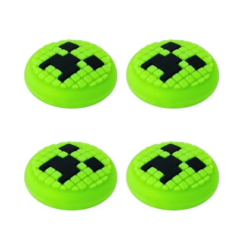 Sunmike Thumb Grips Caps for Nintendo Switch 1/ OLED/Lite, 4 Pcs Silicone Thumb Grip Caps for Nintendo Switch Joystick Cover Cute Accessories Joy con Thumb Grips - Green - Image 1