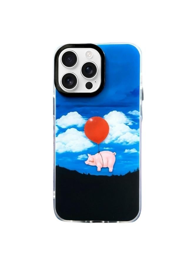 S-TOP Case For iPhone 13 Pro Double Layer IMD Pattern TPU Phone Case - Image 1