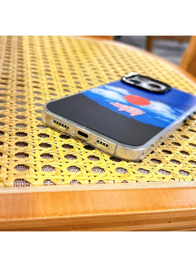 S-TOP Case For iPhone 13 Pro Double Layer IMD Pattern TPU Phone Case - Image 5