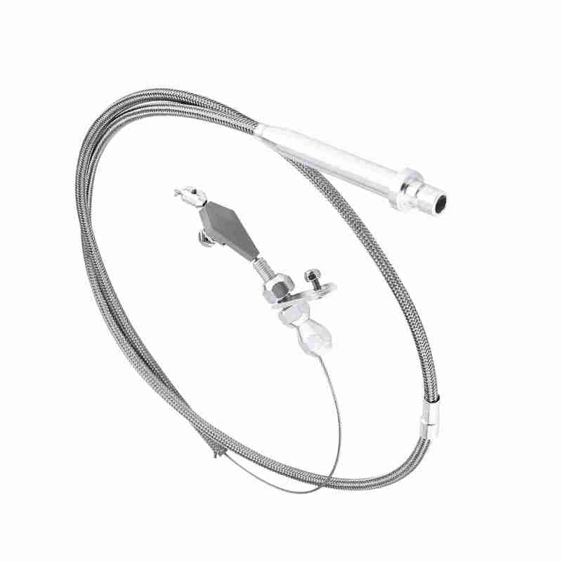 For Chevy TH350 Stainless Steel Braided Transmission Kick Down Cable Detent Kickdown - Image 4