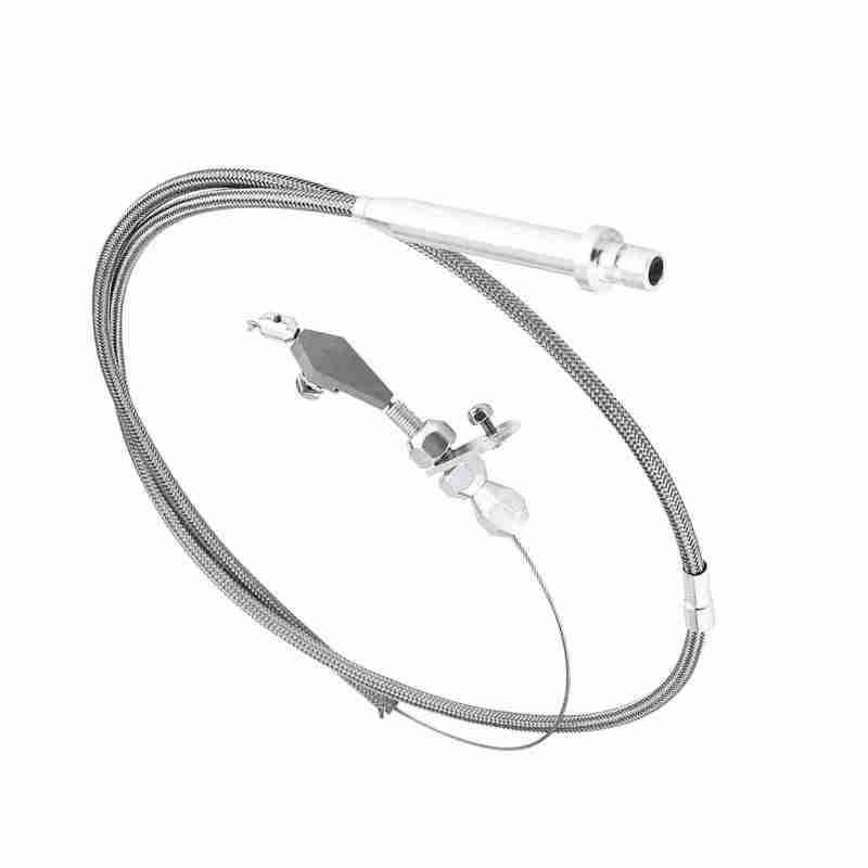 For Chevy TH350 Stainless Steel Braided Transmission Kick Down Cable Detent Kickdown - Image 5