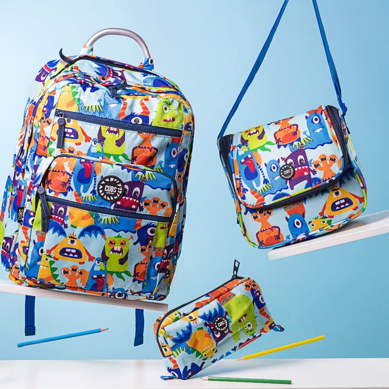 CUBS Monster Print Waterproof Kids 36L Backpack with zip closure Ideal for 8-15 years age group, Compatible with 15" Laptop - Image 3