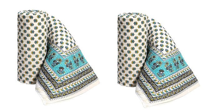 210 TC SINGLE BED JAIPURI RAZAI ORGANIC PURE COTTON JAIPURI RAJAI AC QUILT FOR ALL SEASON SOFT LIGHT WEIGHT RAJASTHANI COTTON QUILT 55 X 85 INCH GREEN