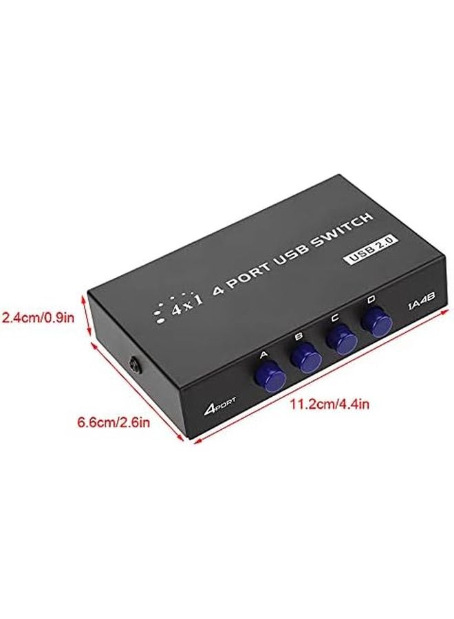 مفتاح USB 2 منفذ 4 منفذ صندوق مشاركة الطرفيات اليدوي لجهاز الكمبيوتر الطابعة الماسح الضوئي أجهزة متعددة - Image 4