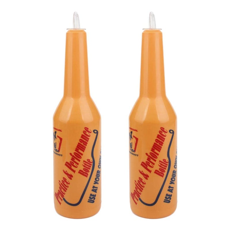 klarako 2klarakoPack of Practice Bar Pub Bottle Cocktail Shaker Flair Bartending Bartender Plastic klarakoOrange klarako8 x 29cm - Image 1