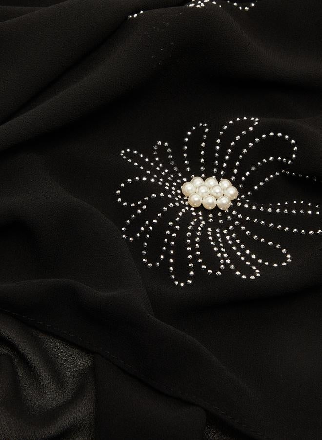 Styli Faux Pearl Embellished Cotton Hijab  - Image 2