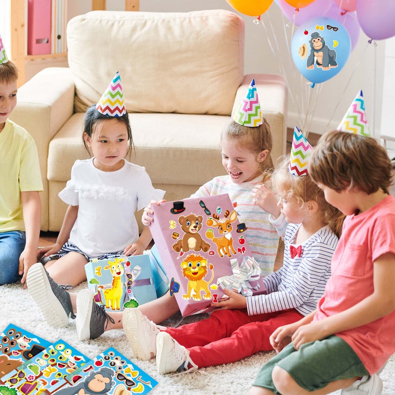 Cm2310011 Children'S Cartoon Cute Cartoon Parent-Child Animal Dog Puzzle Interactive Puzzle Diy Face Stickers - Image 4