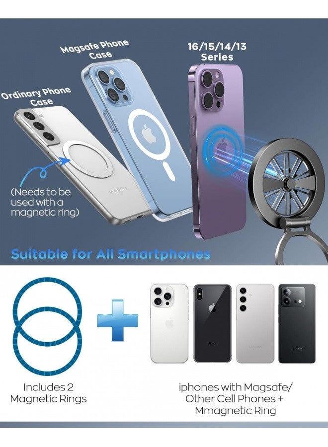 for Magsafe Car Mount, Upgraded Vacuum Magnetic Phone Holder for Car, 360° Adjustable Suction Phone Mount for Car, Gym, Mirror and Any Glass Flat Surface (Black) - Image 3