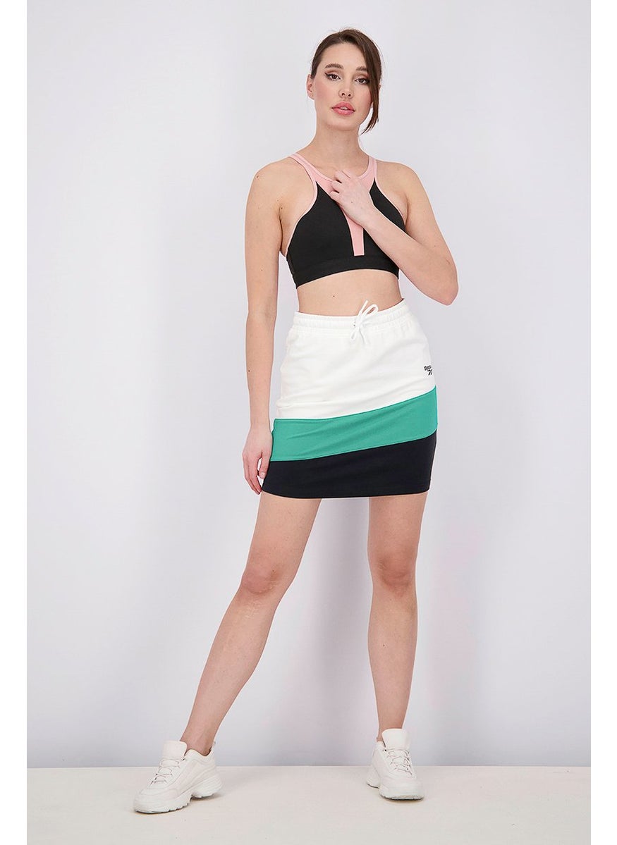 Reebok Women Classics Vector Jersey Skirt, White Combo  - Image 3