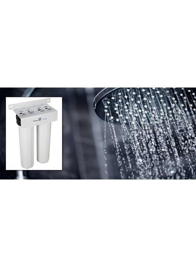 Home Master HMF2SdgC Whole House Water Filter, 4-layer sediment filter 25 to 1 micron, Radial Flow Carbon 20gpm, 1” NPT ports, Patented heavy steel bracket fits 16” wall studs, Pressure Performance - Image 3