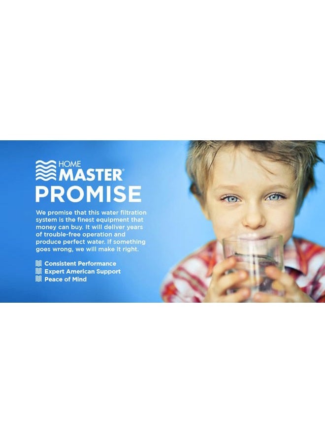 Home Master HMF2SdgC Whole House Water Filter, 4-layer sediment filter 25 to 1 micron, Radial Flow Carbon 20gpm, 1” NPT ports, Patented heavy steel bracket fits 16” wall studs, Pressure Performance - Image 5