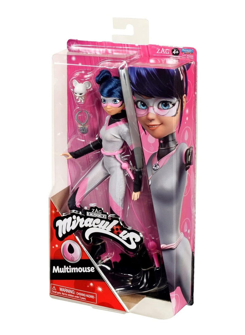 Bandai Miraculous Ladybug & Cat Noir Multimouse Fashion Doll - 26 cm Articulated Doll with Accessories and Miraculous Kwami  - Image 1