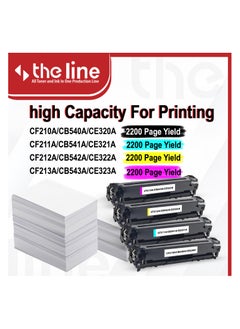 The Line THE LINE 131A CF210A CF211A CF212A CF213A Toner Set Compatible with HP Laserjet MFP M276nw toner, Pro 200 color M251nw toner,Pro 200 color M251nw M251n, Pro 200 MFP M276nw M276n  - Image 3