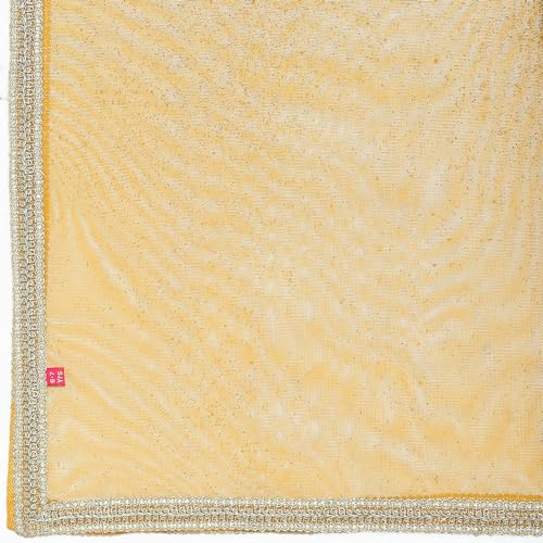 BIBA Girls Solid Straight Polyester Kid (Kwwhite Blooms5966_Yellow_13, Lehenga Choli Set, Readymade) - Image 5