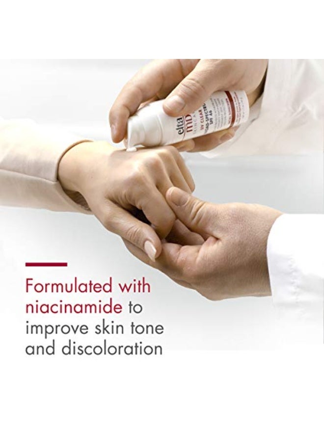 EltaMD واقي شمس الوجه EltaMD UV Clear SPF 46 خالي من الزيوت للوجه مع أكسيد الزنك واقي شمس موصى به من قبل أطباء الجلدية لذوي البشرة الحساسة المعرضة لحب الشباب 17 أونصة مضخة - Image 3