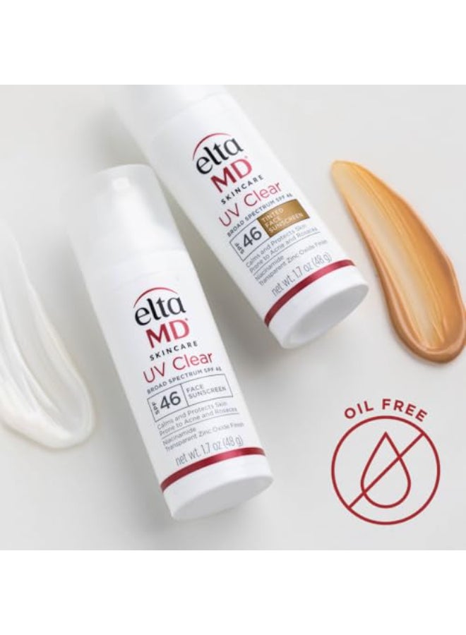 EltaMD واقي شمس الوجه EltaMD UV Clear SPF 46 خالي من الزيوت للوجه مع أكسيد الزنك واقي شمس موصى به من قبل أطباء الجلدية لذوي البشرة الحساسة المعرضة لحب الشباب 17 أونصة مضخة - Image 4